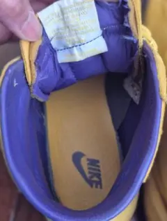 NIKE スエード ハイカット スニーカー イエロー パープル 28cm