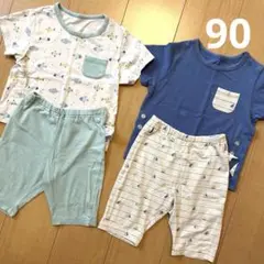 ユニクロ ドライパジャマ 魚柄 ストライプ柄 ２着セット
