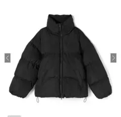 中綿ボリュームダウンジャケット fo1016 ブラックM
