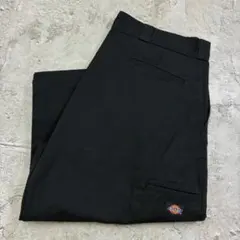 Dickies　ルーズフィット　ダブルニー　ワークパンツ　W37　ブラック　古着のサムネイル