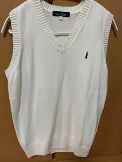 EAST BOY ホワイト Vネック ノースリーブ L ⚠️注意あります⚠️