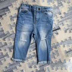 petit main ライトブルー デニム 90cm