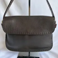 極美品✨BEAU DESSIN ワンショルダーバッグ ハンドバッグ シボ革 茶のサムネイル