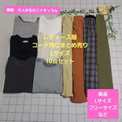 レディース服コーデ売りまとめ売り　Lサイズ10点　春服大人ゆるかじナチュラル
