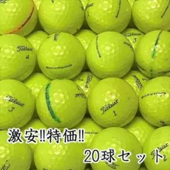 209 ロストボール タイトリスト PRO V1 年代混合 イエロー 20球 Bのサムネイル