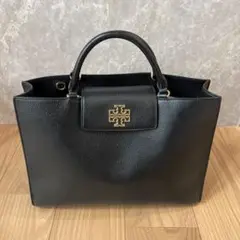TORY BURCH トートバッグ ブラック レザーのサムネイル