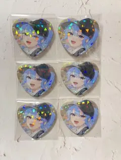 星街すいせい 誕生日＆活動6周年記念　ランダムハート型缶バッジ 6個セット