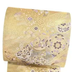 袋帯 本金箔 プラチナ箔 辻ヶ花 うさぎ 花模様 金糸 着物 052b - メルカリ