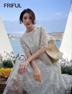 【美品】FRIFUL カジュアルミディ丈ドレス