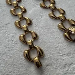 【ステンレス】デザイン チェーン ゴールド 15cm 2本セットアレルギー対応