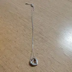 Swarovski ダブルハート ネックレス シルバー ゴールドのサムネイル