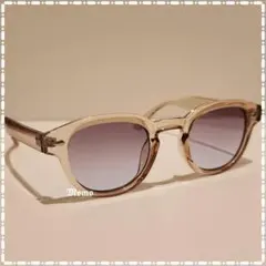 ◀︎サングラス パープルグラデーション クリーム グラサン ボストンウェリントン