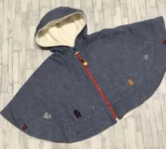 familiar リバーシブル ポンチョ 60-90