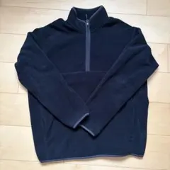 ユニクロ　ボア　フリース　ハーフジップ　プルオーバー　スウェット　トレーナー　黒