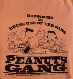 未使用品　PEANUTS SNOOPYスヌーピーラグランスウェット　オレンジ