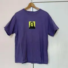 x-girl パープル Tシャツ 女性の顔プリントのサムネイル