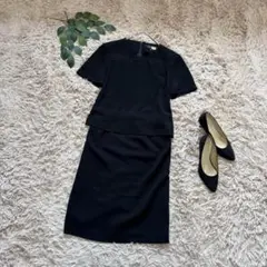 6074❃東京ソワール❃スカートセットアップ【13】ブラックフォーマル/礼服