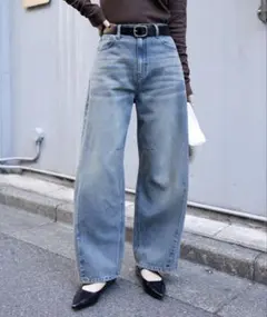 MONO-MART ルーズライン バレルレッグ ワイド デニムパンツ Mのサムネイル