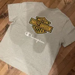 Champion Harley-Davidson Tシャツ グレー
