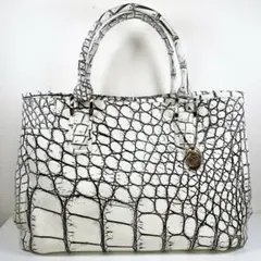 サンポウ 良品 JRA公認 クロコダイルレザー 肩掛け可 ハンドバッグ グレー系 美品◎JRAタグ付き SANPO 三宝 レディース シャイニー