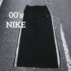 し*い様 00s NIKE ワイド ナイロンパンツ L 黒 テック バギー グラ