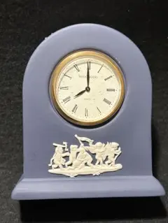  ジャスパー陶器置時計 箱・説明書付き グリシャンクロック ウェッジウッド グリシャンクロック ジャスパー 置き時計 訳アリ