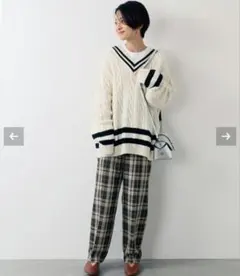 ジャーナルスタンダードレリューム　TWRチェック テーパードパンツ