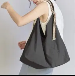 ル ベルニ　パラコードワンハンドルトートバッグ　あずま袋　サイドポケット　大容量