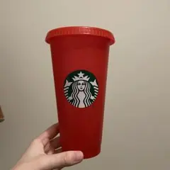 ハワイ Starbucks タンブラー レッド ラメ 710ml ストロー無し