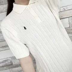 レア♡ POLO ラルフローレン 定番 リブ サマーニット レディースM