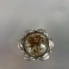 シルバー 花形 ブローチ　ペンダントヘッド