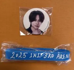 INI XQUARE カプセルトイ　藤牧京介　ミニ缶バッジ　ラバーバンド