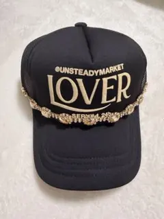 新品未使用 UNSTEADYMARKET LOVER キャップ ビジュー付き