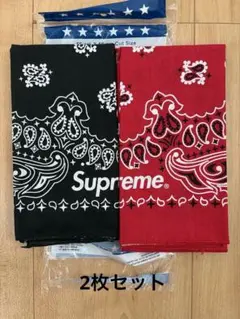 Supreme ペイズリー柄 バンダナ 3枚セット 赤 青 黒シュプリーム Supreme ペイズリー柄 バンダナ 3枚セット 赤 青 黒シュプリーム