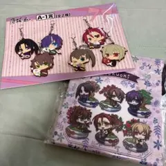 薄桜鬼 オトメイトくじ A-1賞 ラバーストラップ　　缶バッジ6個&巾着セット
