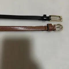 レザー製黒茶色ベルト2本セット