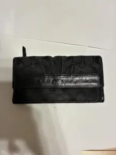 Coach コーチ　ブラック 3つ折り財布