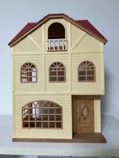 シルバニアファミリー3階建て赤いお家と家具セット