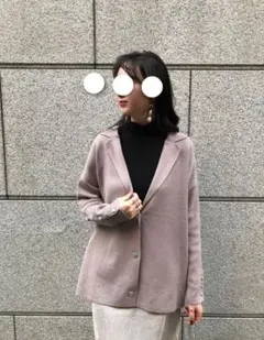 ✾ JEANASIS ✾ 12G総針テーラードジャケット beige ￥7700