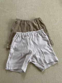 無印　ハーフパンツ　80センチ２枚セット