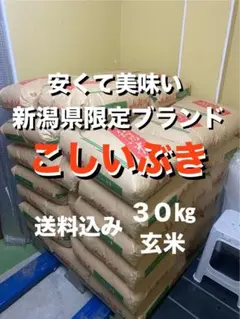 新潟 米 こしいぶき 30㎏ 玄米 送料込みのサムネイル