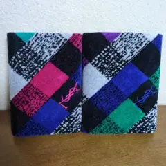 サ*ー様 YSL チェック柄 フェイスタオル 2枚セット