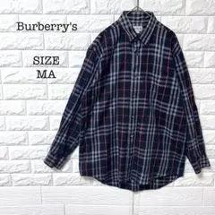 Burberrys ノバチェック シャドーホース 長袖シャツ ネイビー M