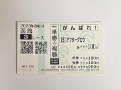 アフターグロウ 馬券 2023年2回2日 函館 3レース