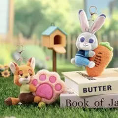 【ペアセット】ズートピア ぬいぐるみキーホルダー　ニック＋ジュディ