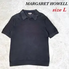 MARGARET HOWELL☆ リネン混半袖 ポロシャツ ブラック - メルカリ