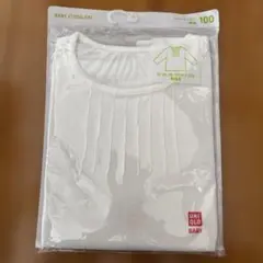 新品　未開封　UNIQLO クルーネックT　白　100