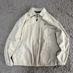 90s POLO ラルフローレン　スイングトップ　ベージュ　M