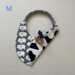 大型犬用　スタイ　pig ホルスタイン柄ブタさんと牛さん柄のリバーシブル　Ｍ