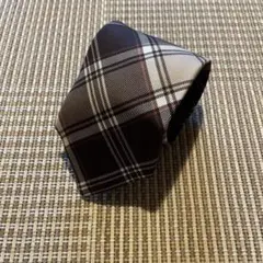 【BEAMS F】ビームスエフ ADAMLY ブラウン チェック ネクタイ